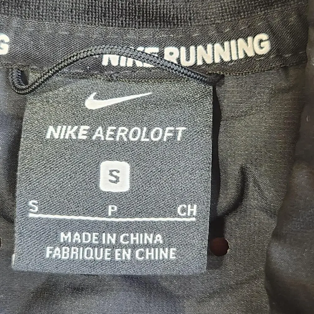 Nike AeroLoft Running Vest Mens Small Black Insulated Reflective BV4862-010